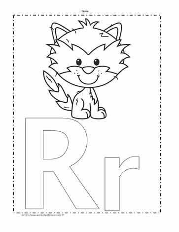 The Letter R Coloring Page